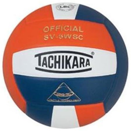 TACHIKARA Tachikara SV5WSC.OWN Sensi-Tec Composite High Performance Volleyball - Orange-White-Navy SV5WSC.OWN